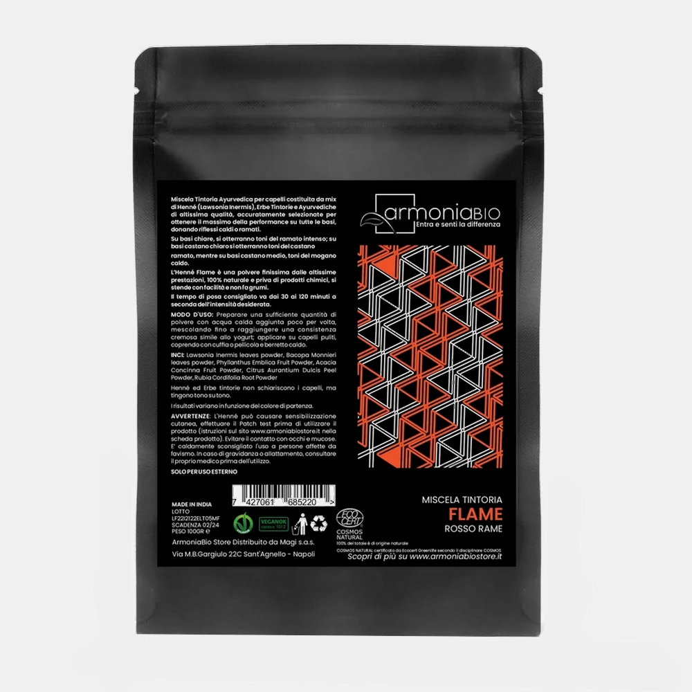 ArmoniaBio Henna Ecológica Cobre Rojo (Flame)