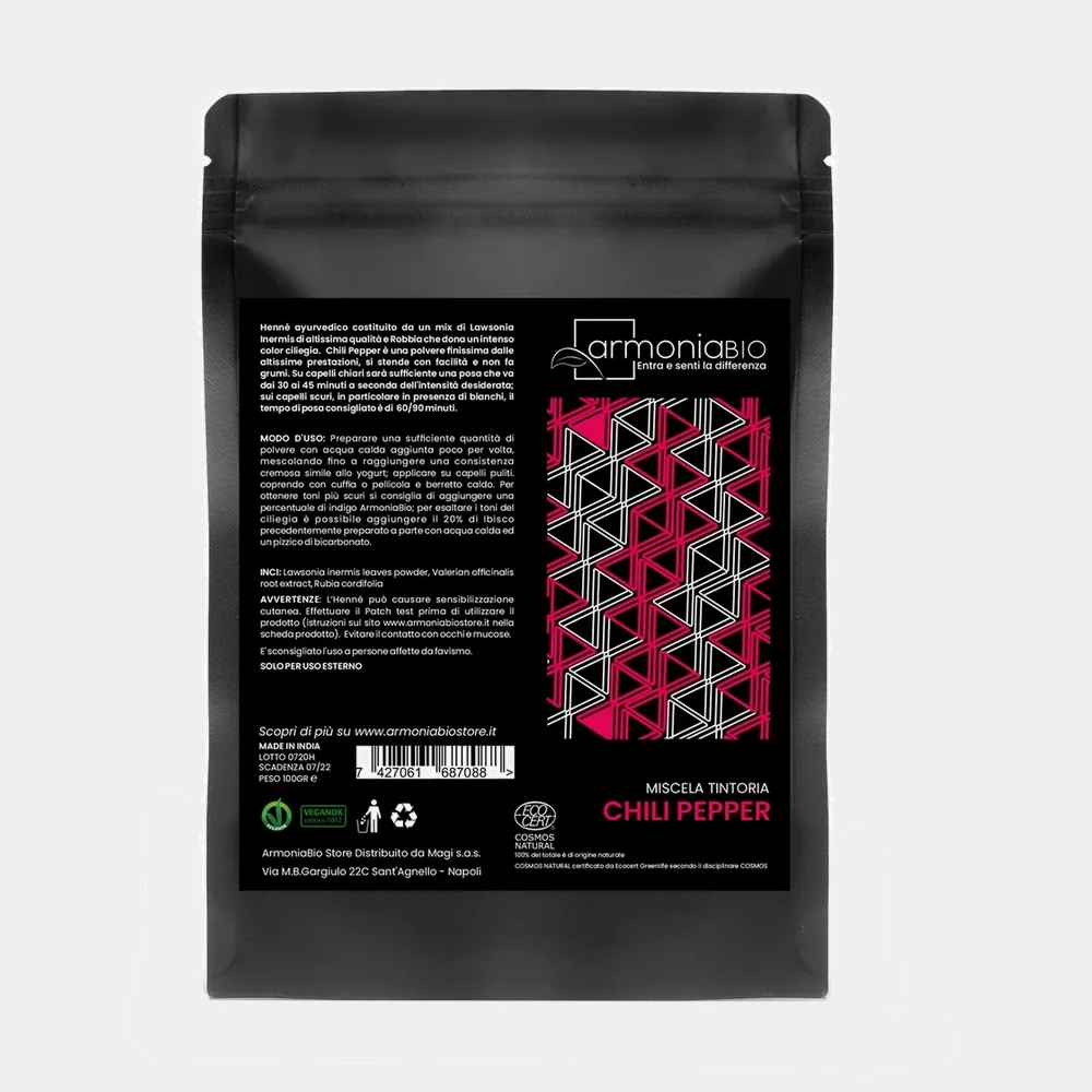 ARMONIABIO CHILI PEPPER TINTE AYURVEDICO METODO CURLY