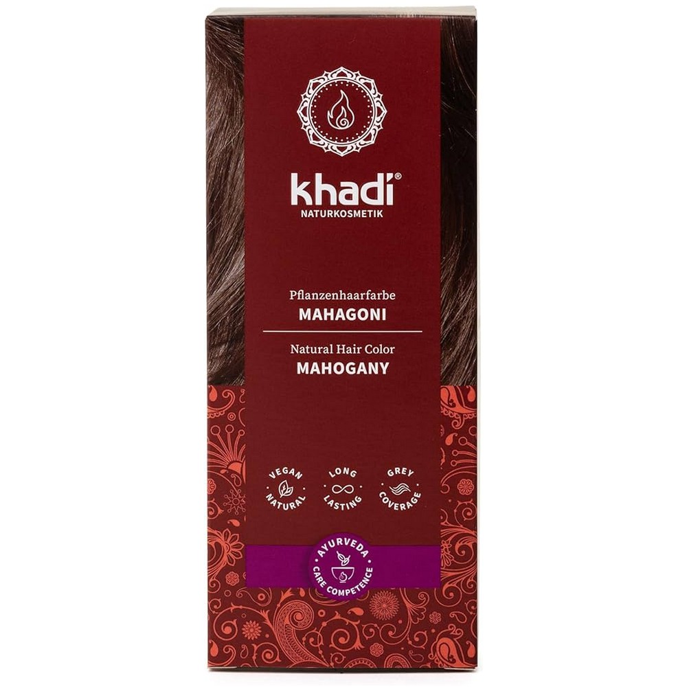 khadi tiente ayurvédico natural mahogany