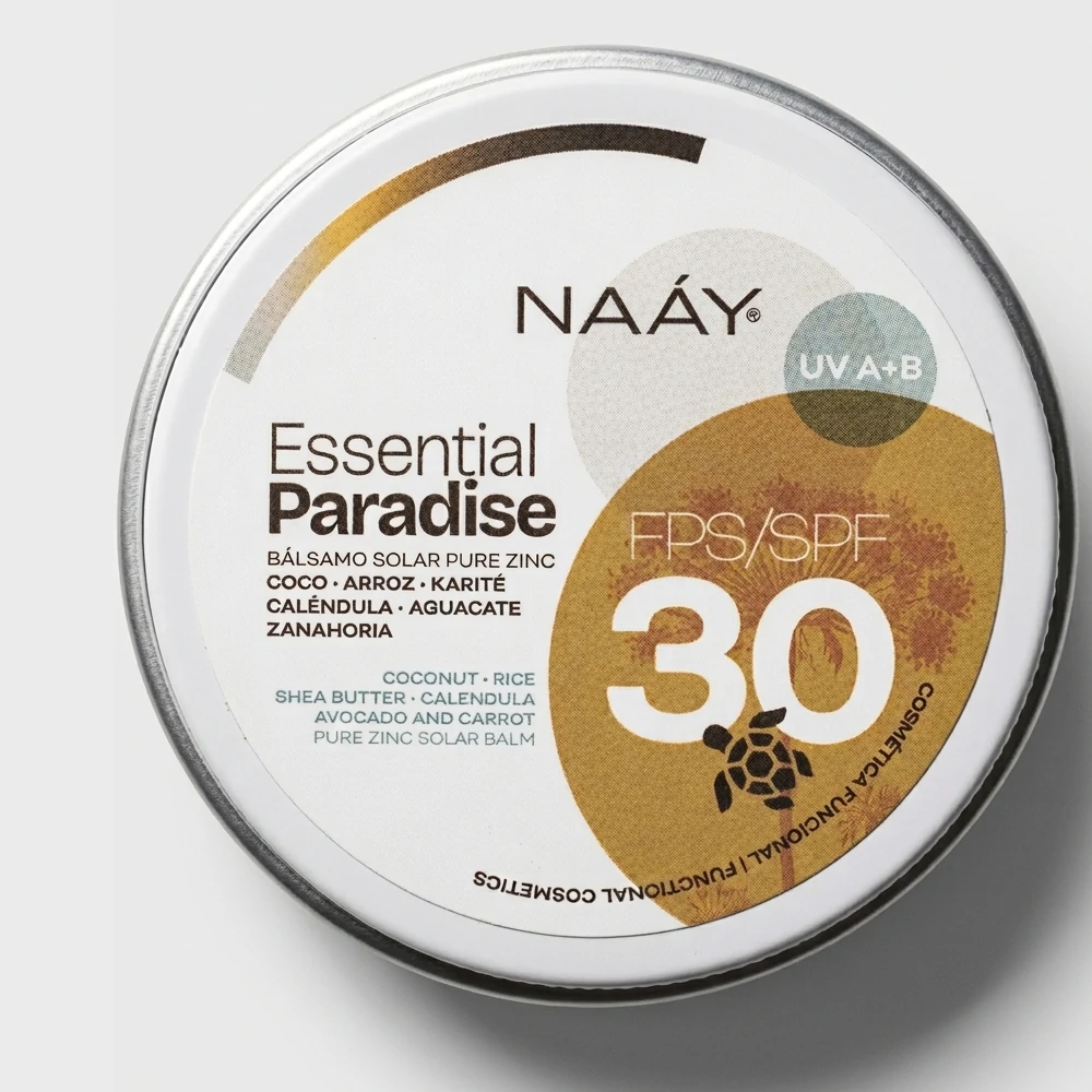 Bálsamo solar mineral FPS 30 sin perfume – Essential Paradise