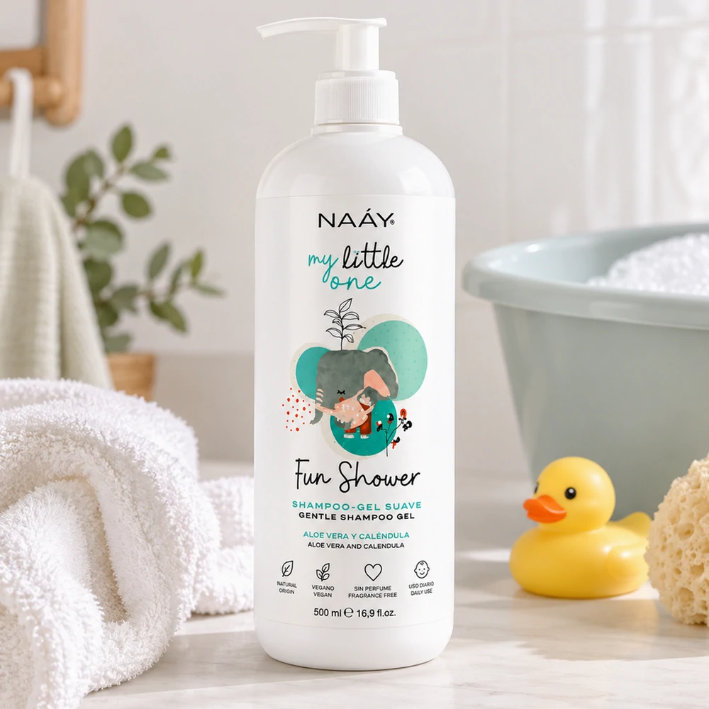 Champú y gel infantil 2 en 1 sin perfume Fun Shower - Imagen 2