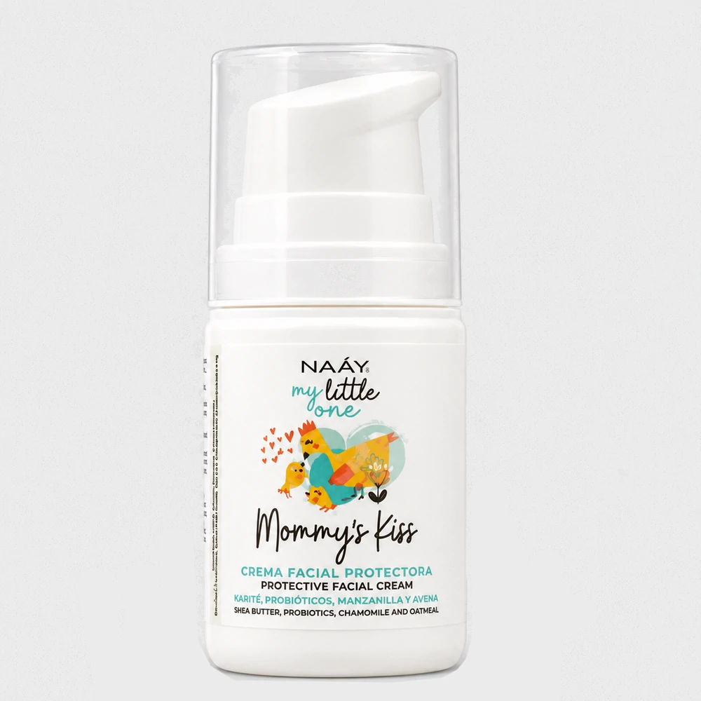 Crema facial infantil nutritiva y protectora sin perfume Mommy's Kiss