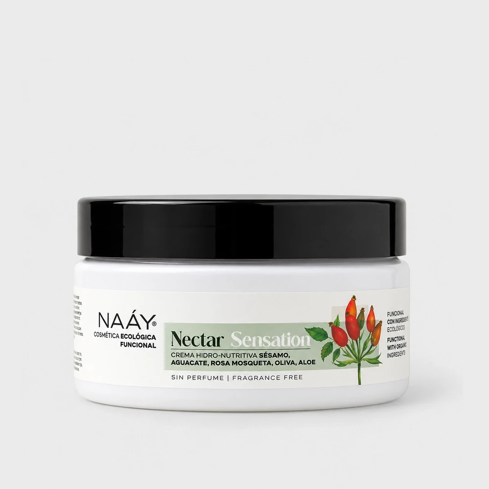 Crema corporal nutritiva sin perfume con aloe y aceites vegetales Nectar Sensation